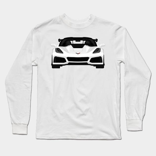 Z06 ZR1 WHITE Long Sleeve T-Shirt by VENZ0LIC